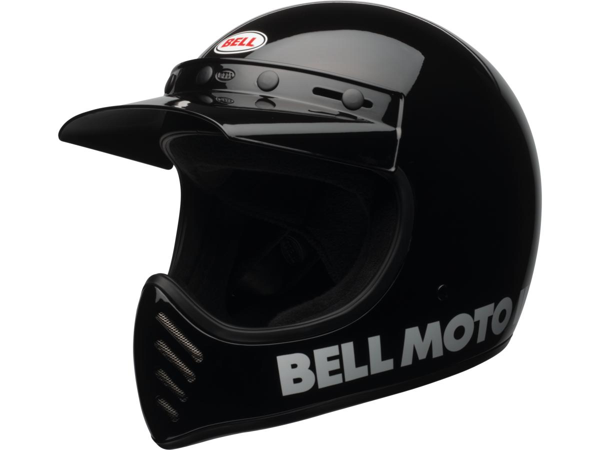 Bell Moto-3 Retro Dirt Bike Helmet Gloss Black