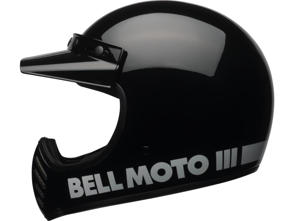 Bell Moto-3 Retro Dirt Bike Helmet Gloss Black