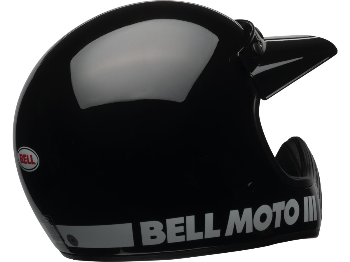 Bell Moto-3 Retro Dirt Bike Helmet Gloss Black