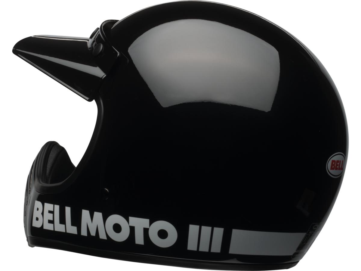 Bell Moto-3 Retro Dirt Bike Helmet Gloss Black