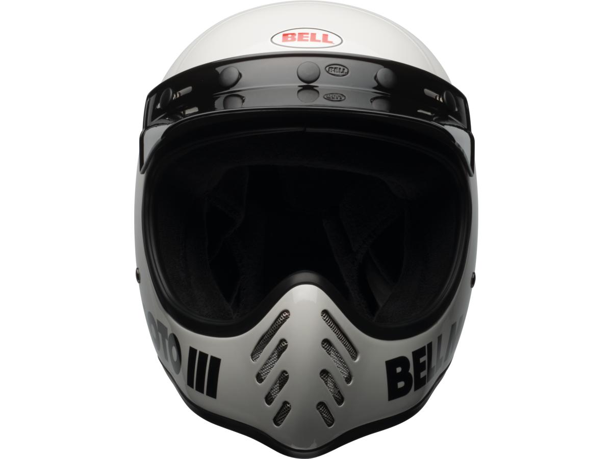 Bell Moto-3 Retro Dirt Bike Helmet White / Gloss White