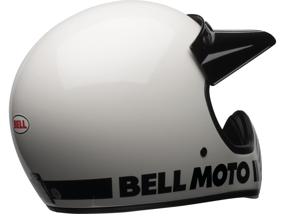 Bell Moto-3 Retro Dirt Bike Helmet White / Gloss White