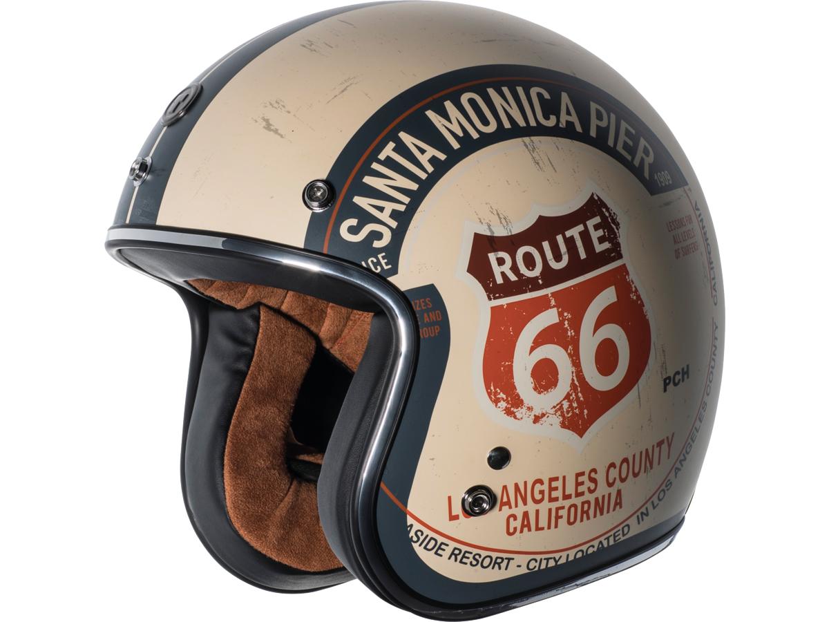 Torc T-50 ECE Retro Jet Helmet Pacific Coast Highway Graphic PCH