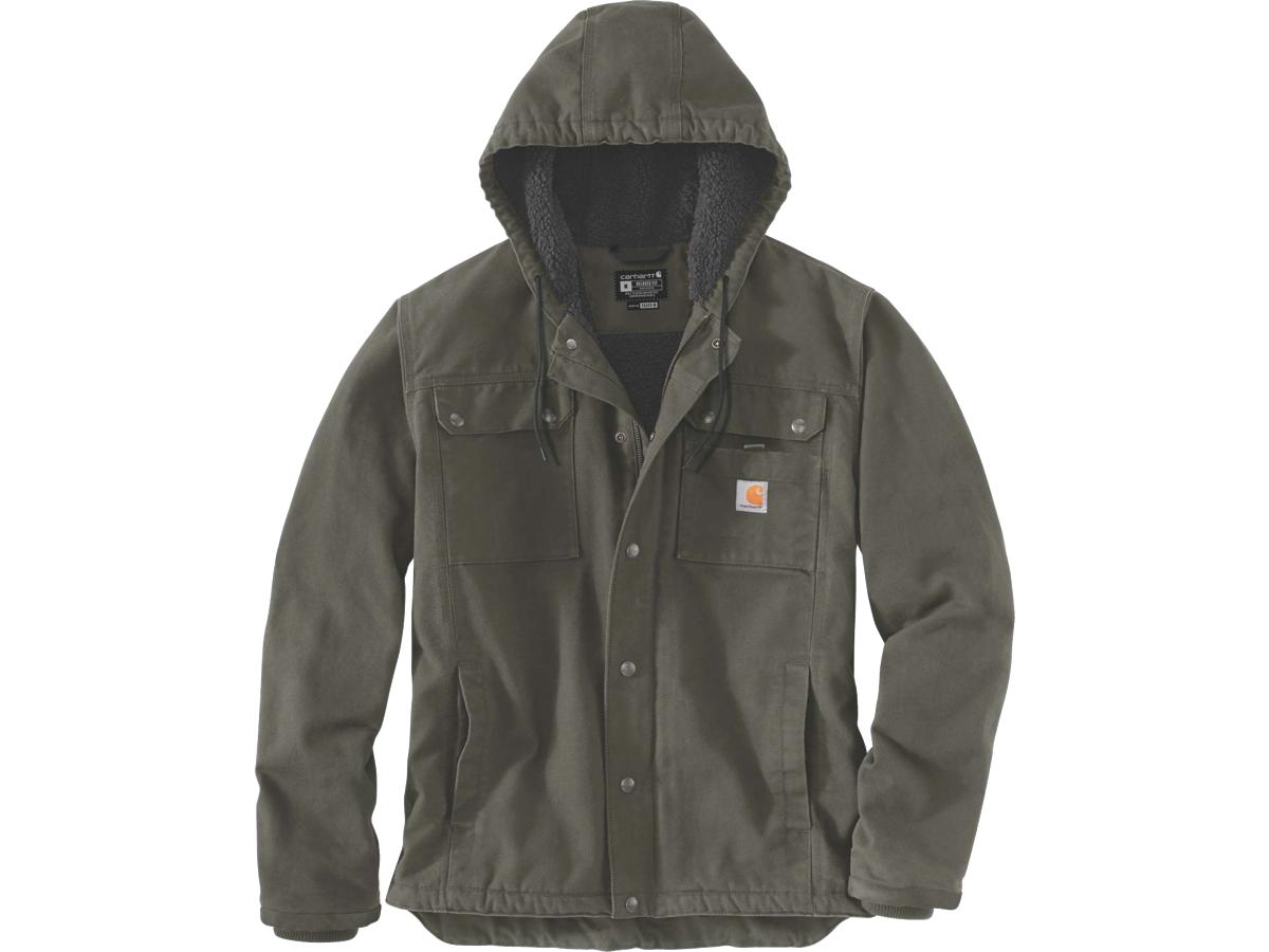 Carhartt Relaxed Fit Washed Duck Sherpa-Lined Utility Jacket Moss  - FREE UK Shipping, FREE 365 Day Returns | Moto Central