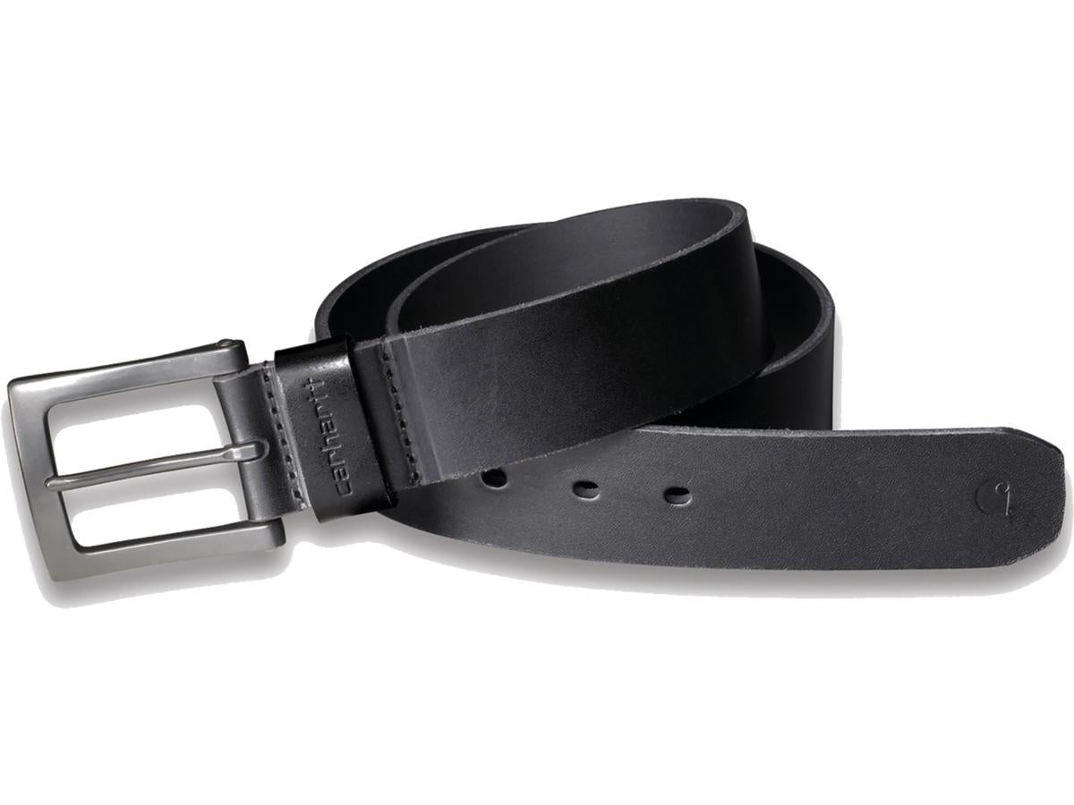 Carhartt Burnished Leather Box Buckle Belt Black