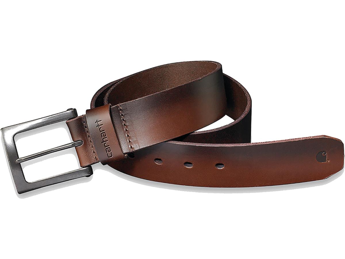 Carhartt Burnished Leather Box Buckle Belt Carhartt Brown