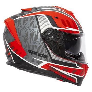 Spada SP1 Raptor Full Face Helmet Matt Red / Grey - FREE UK Shipping, FREE 365 Day Returns | Moto Central