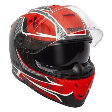 Spada SP1 Raptor Full Face Helmet Matt Red / Grey - FREE UK Shipping, FREE 365 Day Returns | Moto Central