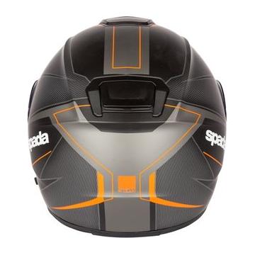 Spada SP16 Linear Full Face Helmet Matt Black / Orange / Silver - FREE UK Shipping, FREE 365 Day Returns | Moto Central