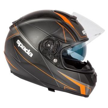 Spada SP16 Linear Full Face Helmet Matt Black / Orange / Silver - FREE UK Shipping, FREE 365 Day Returns | Moto Central