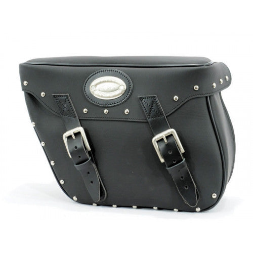 Longride Studded Iparex Saddlebags Black - 28 Liters - FREE UK Shipping, FREE 365 Day Returns | Moto Central