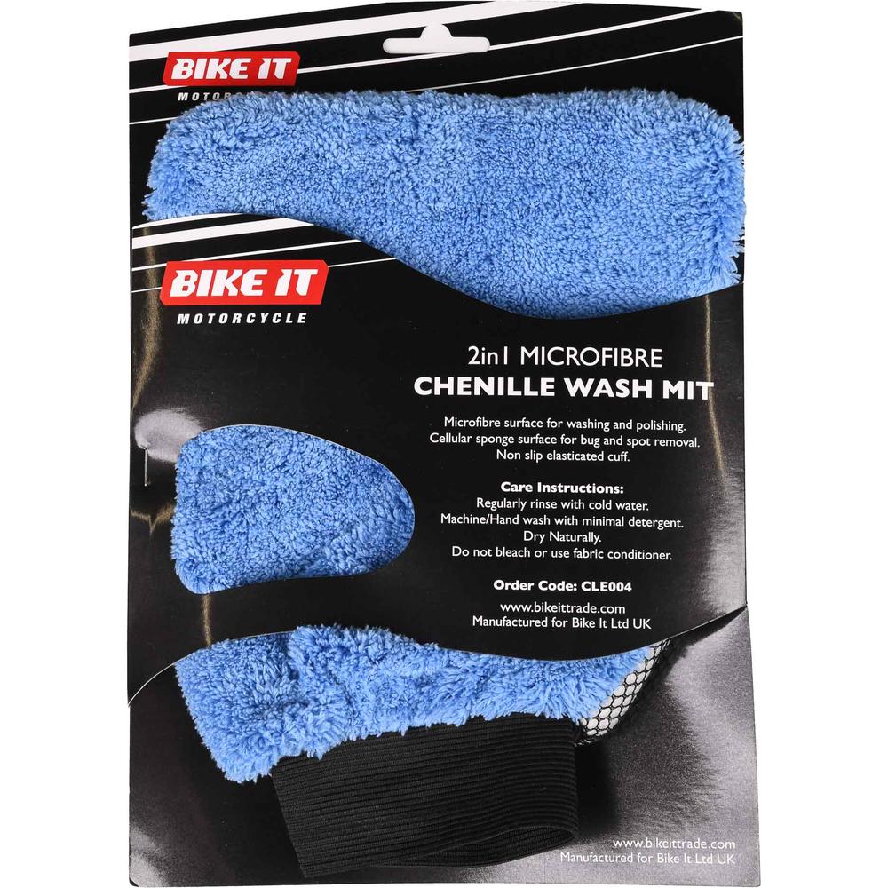 Bike It BikeTek 2-IN-1 Microfibre & Sponge Wash Mit