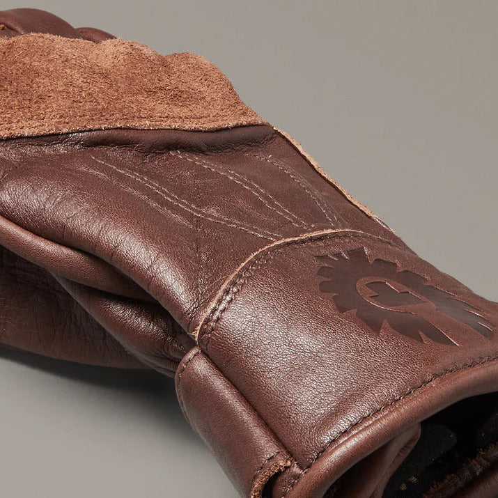 Belstaff Clinch Leather Gloves Tan - FREE UK Shipping, FREE 365 Day Returns | Moto Central