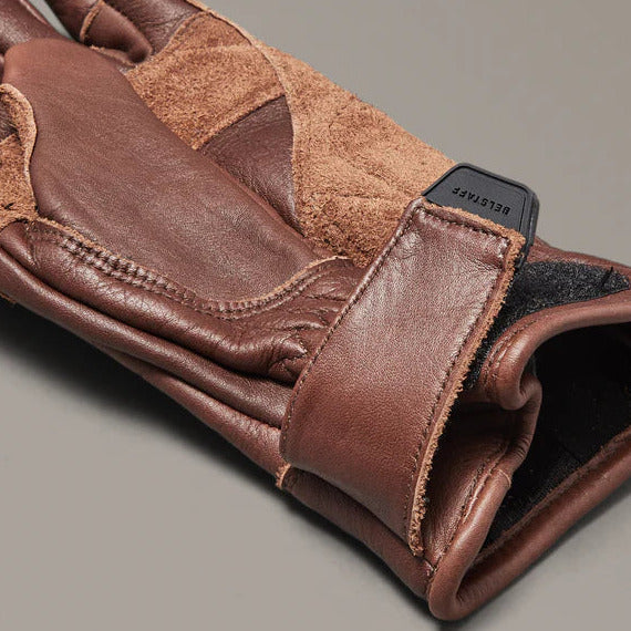 Belstaff Clinch Leather Gloves Tan - FREE UK Shipping, FREE 365 Day Returns | Moto Central