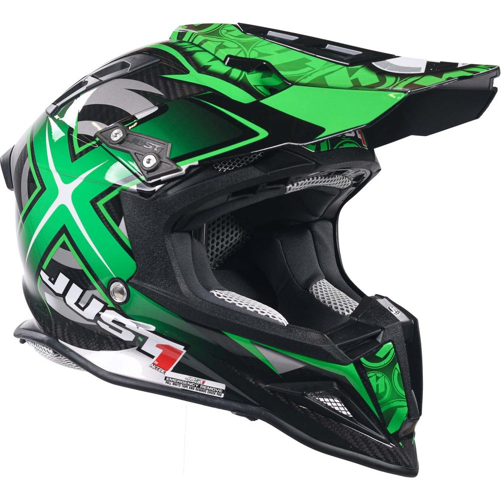 Just1 J12 Carbon MX Helmet Mister X Carbon Green