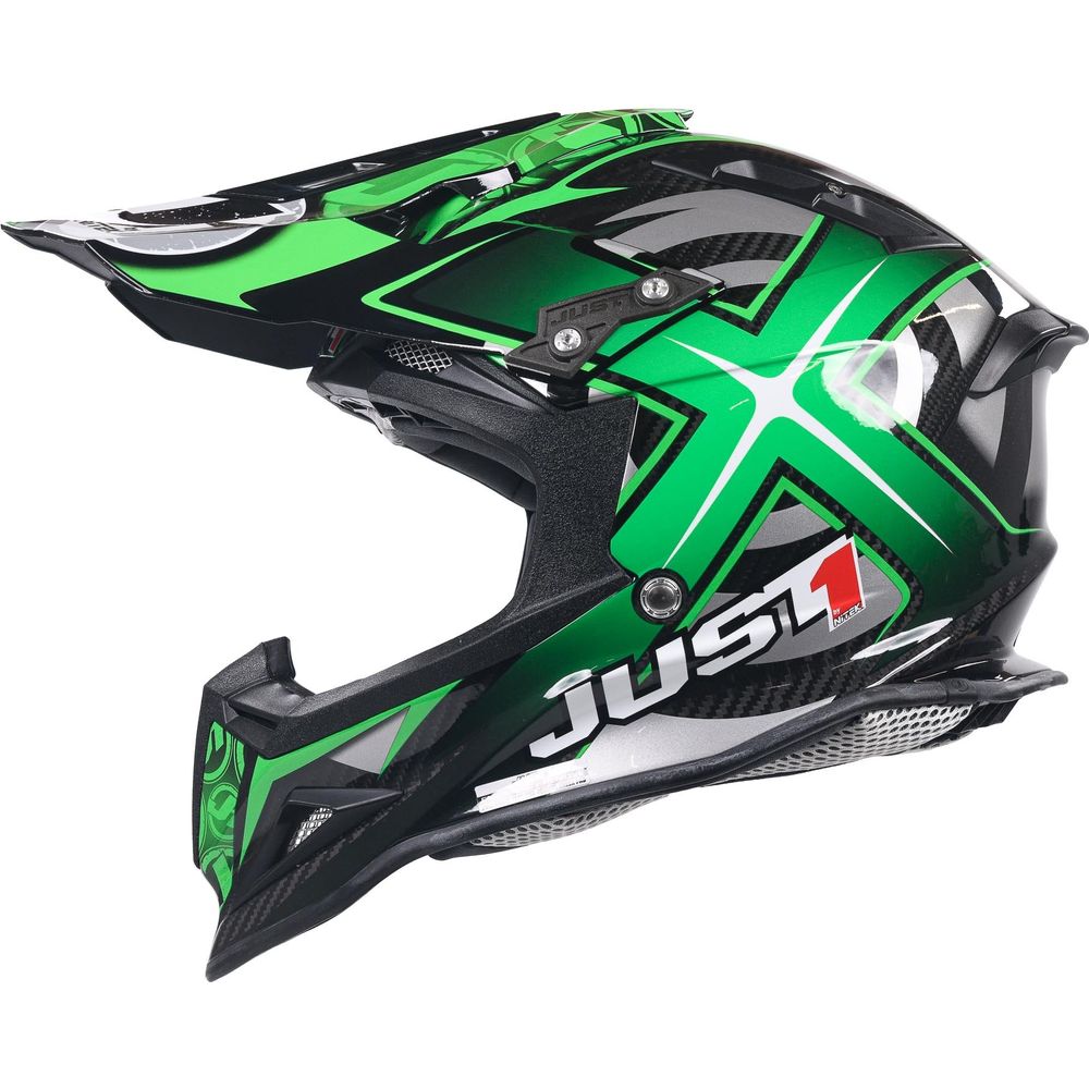 Just1 J12 Carbon MX Helmet Mister X Carbon Green