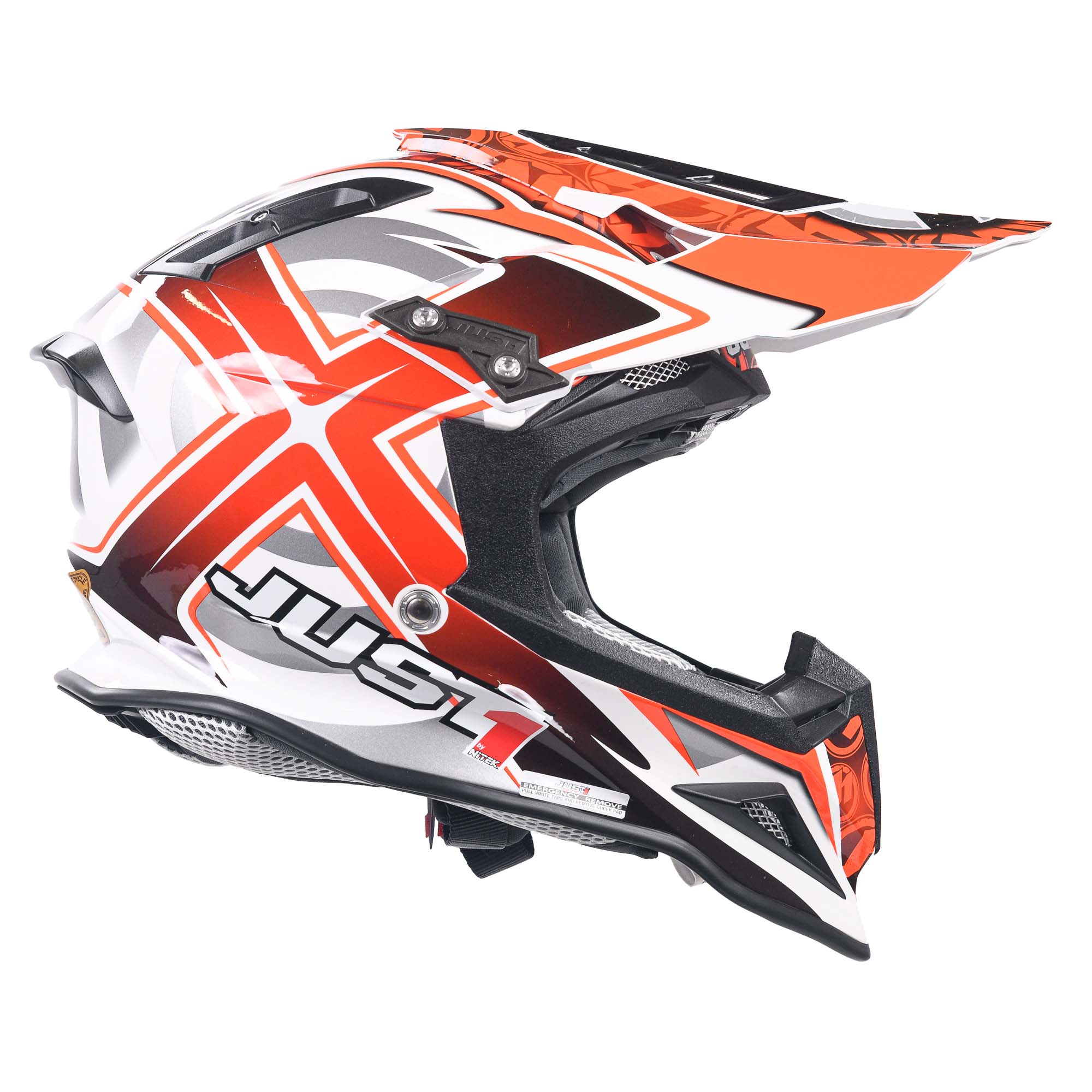 Just1 J12 Carbon MX Helmet Mister X Red - FREE UK Shipping, FREE 365 Day Returns | Moto Central