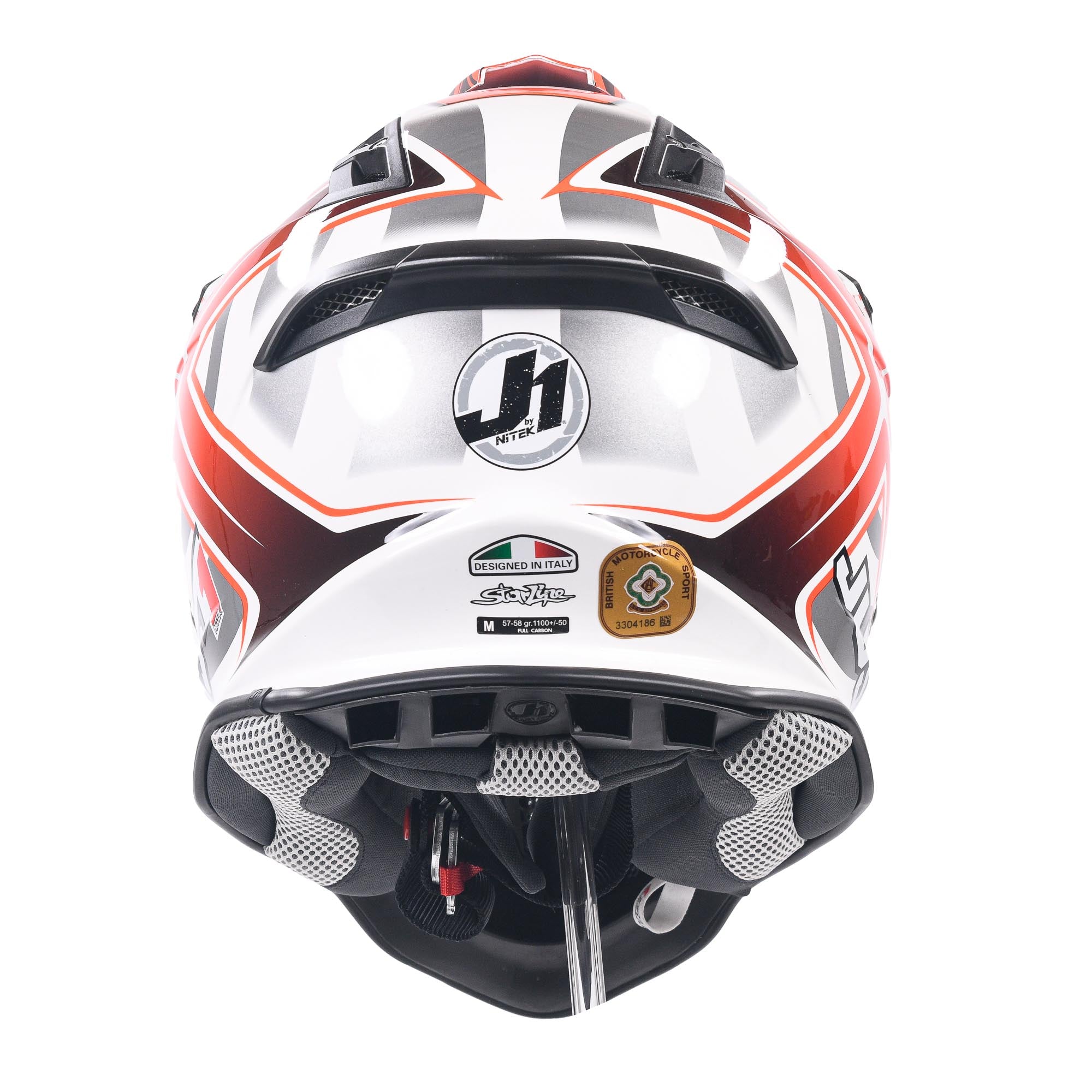 Just1 J12 Carbon MX Helmet Mister X Red - FREE UK Shipping, FREE 365 Day Returns | Moto Central