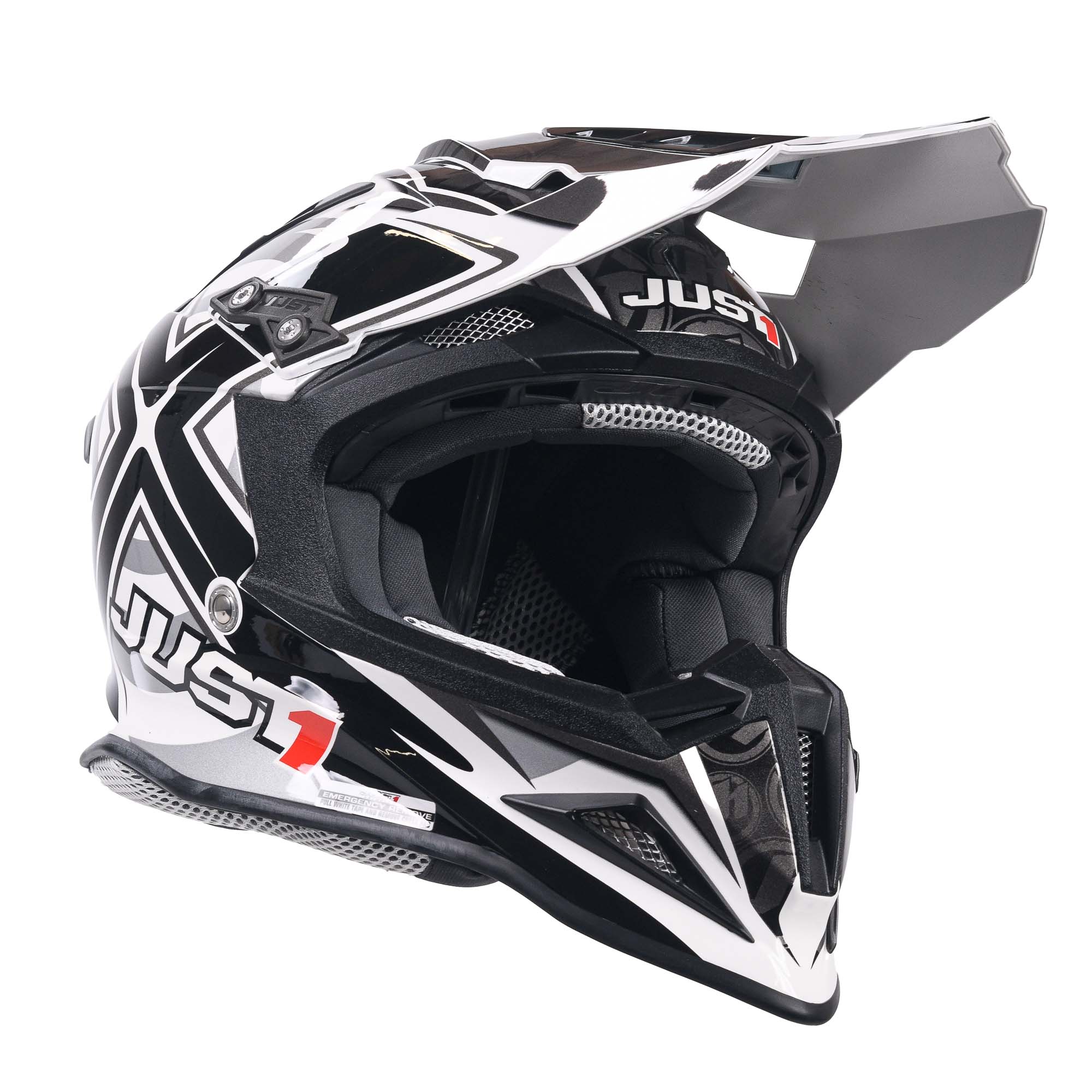 Just1 J12 Carbon MX Helmet Mister X White