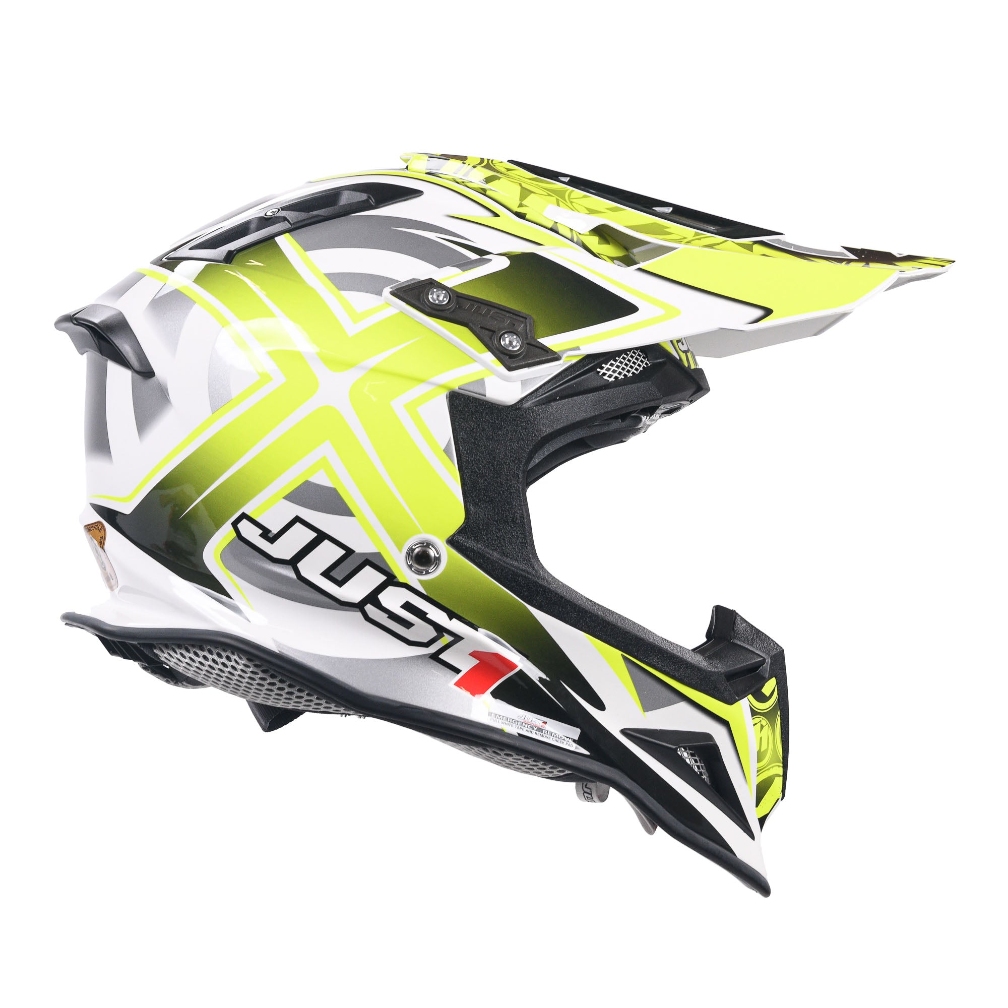 Just1 J12 Carbon MX Helmet Mister X Yellow  - FREE UK Delivery - Moto Central