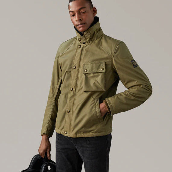 Belstaff Convoy Waxed Cotton Jacket Olive