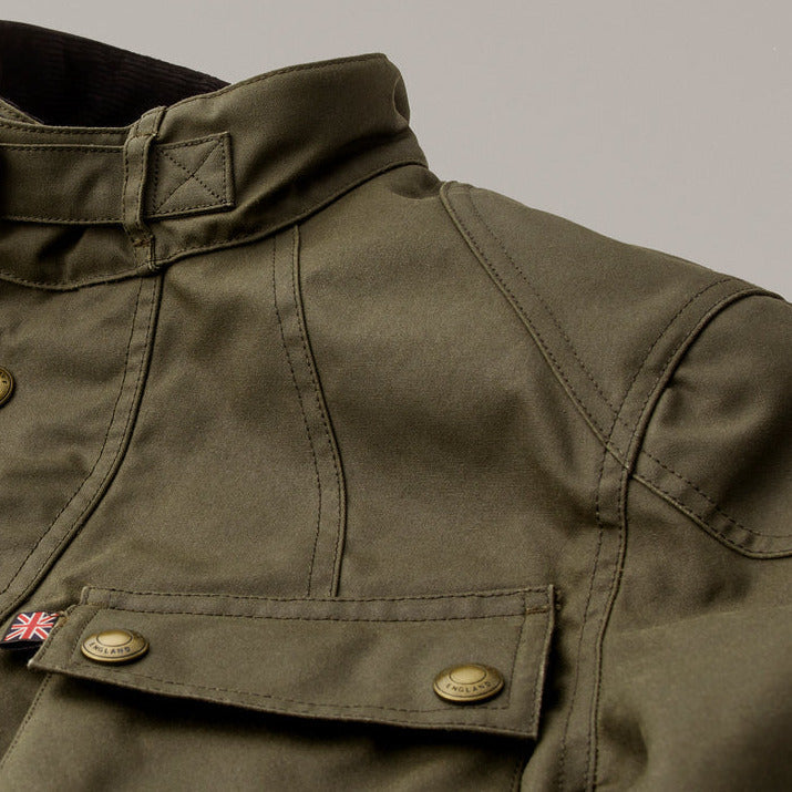 Belstaff Crosby Technical Waxed Cotton Jacket Forest Green