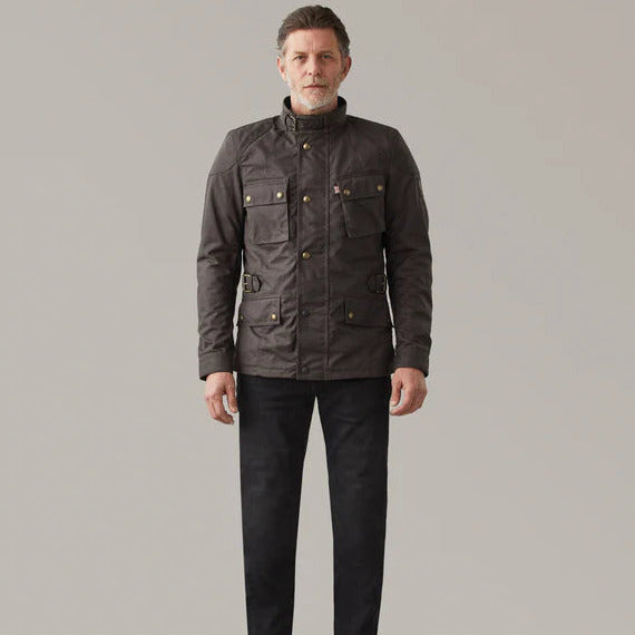 Belstaff Crosby Technical Waxed Cotton Jacket Mahogany