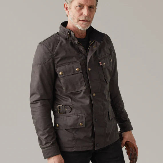 Belstaff Crosby Technical Waxed Cotton Jacket Mahogany