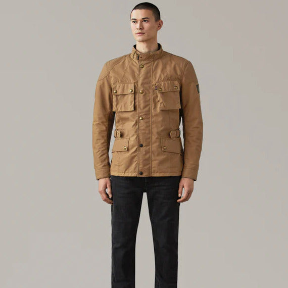 Belstaff Crosby Technical Waxed Cotton Jacket Sand