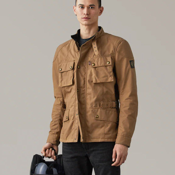 Belstaff Crosby Technical Waxed Cotton Jacket Sand