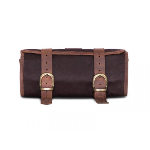 Longride Waxed Canvas Tool Roll Bag Brown - 1.5 Liters - FREE UK Shipping, FREE 365 Day Returns | Moto Central