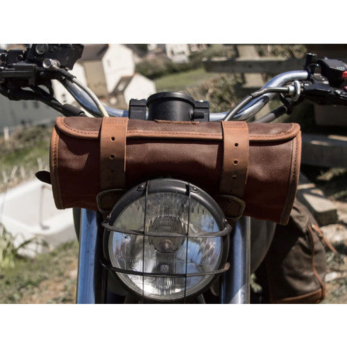 Longride Waxed Canvas Tool Roll Bag Brown - 1.5 Liters - FREE UK Shipping, FREE 365 Day Returns | Moto Central