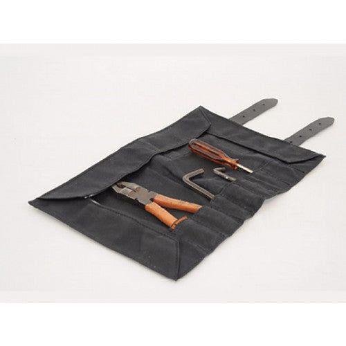 Longride Waxed Canvas Tool Roll Bag Black - 0.5 Liters - FREE UK Shipping, FREE 365 Day Returns | Moto Central