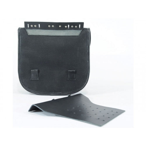 Longride Waxed Canvas LOX Saddlebag Black - 8 Liters - FREE UK Shipping, FREE 365 Day Returns | Moto Central