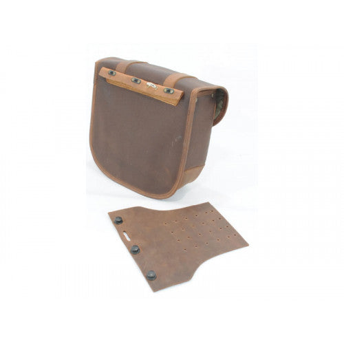 Longride Waxed Canvas LOX Saddlebag Brown - 8 Liters - FREE UK Shipping, FREE 365 Day Returns | Moto Central