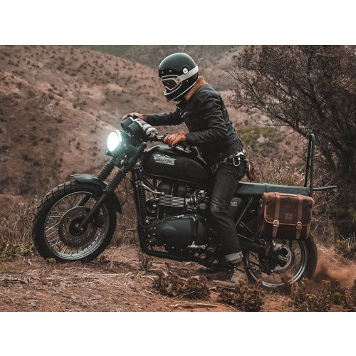 Longride Waxed Canvas Multifit Saddlebag Black - 12.5 Liters - FREE UK Shipping, FREE 365 Day Returns | Moto Central