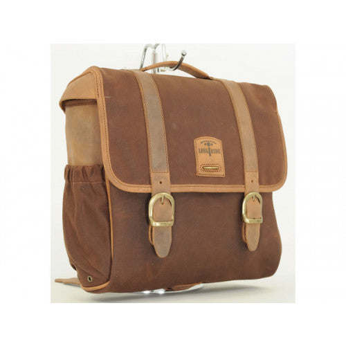 Longride Waxed Canvas Multifit Saddlebag Brown - 12.5 Liters - FREE UK Shipping, FREE 365 Day Returns | Moto Central