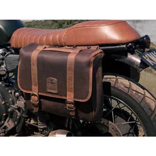 Longride Waxed Canvas Multifit Saddlebag Brown - 12.5 Liters - FREE UK Shipping, FREE 365 Day Returns | Moto Central