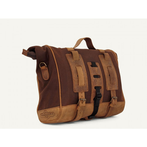 Longride Waxed Canvas Multifit Saddlebag Brown - 9.5 Liters - FREE UK Shipping, FREE 365 Day Returns | Moto Central