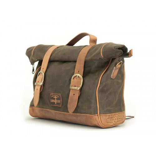 Longride Waxed Canvas Multifit Saddlebag Khaki - 9.5 Liters - FREE UK Shipping, FREE 365 Day Returns | Moto Central