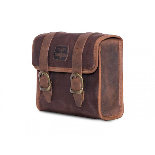 Longride Waxed Canvas Multifit Saddlebag Brown - 4 Liters - FREE UK Shipping, FREE 365 Day Returns | Moto Central