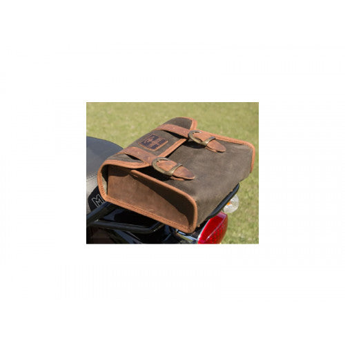 Longride Waxed Canvas Multifit Saddlebag Khaki - 4 Liters - FREE UK Shipping, FREE 365 Day Returns | Moto Central