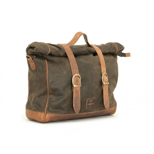 Longride Waxed Canvas Multifit Saddlebag Khaki - 18 Liters