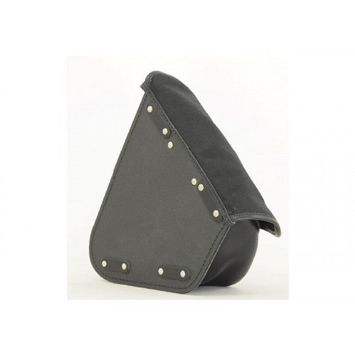 Longride Waxed Canvas Swing Arm Left Bag Black CUS274WBLA - 7.6 Liters - FREE UK Shipping, FREE 365 Day Returns | Moto Central