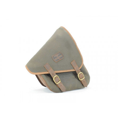 Longride Waxed Canvas Swing Arm Left Bag Khaki - 7.6 Liters