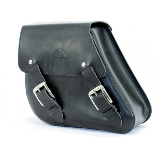 Longride Leather Swing Arm Bag Black CUS281 - 5.8 Liters - FREE UK Shipping, FREE 365 Day Returns | Moto Central