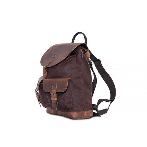 Longride Waxed Canvas Backpack Brown - 12.4 Liters