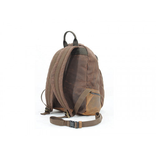 Longride Waxed Canvas Backpack Brown - 11 Liters - FREE UK Shipping, FREE 365 Day Returns | Moto Central