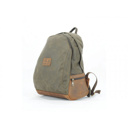 Longride Waxed Canvas Backpack Khaki - 11 Liters