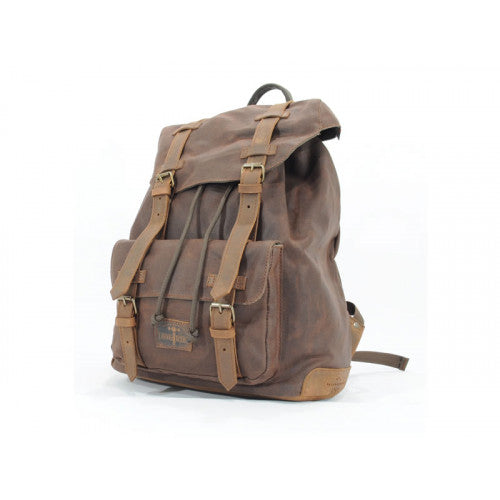 Longride Waxed Canvas Backpack Brown - 13 Liters